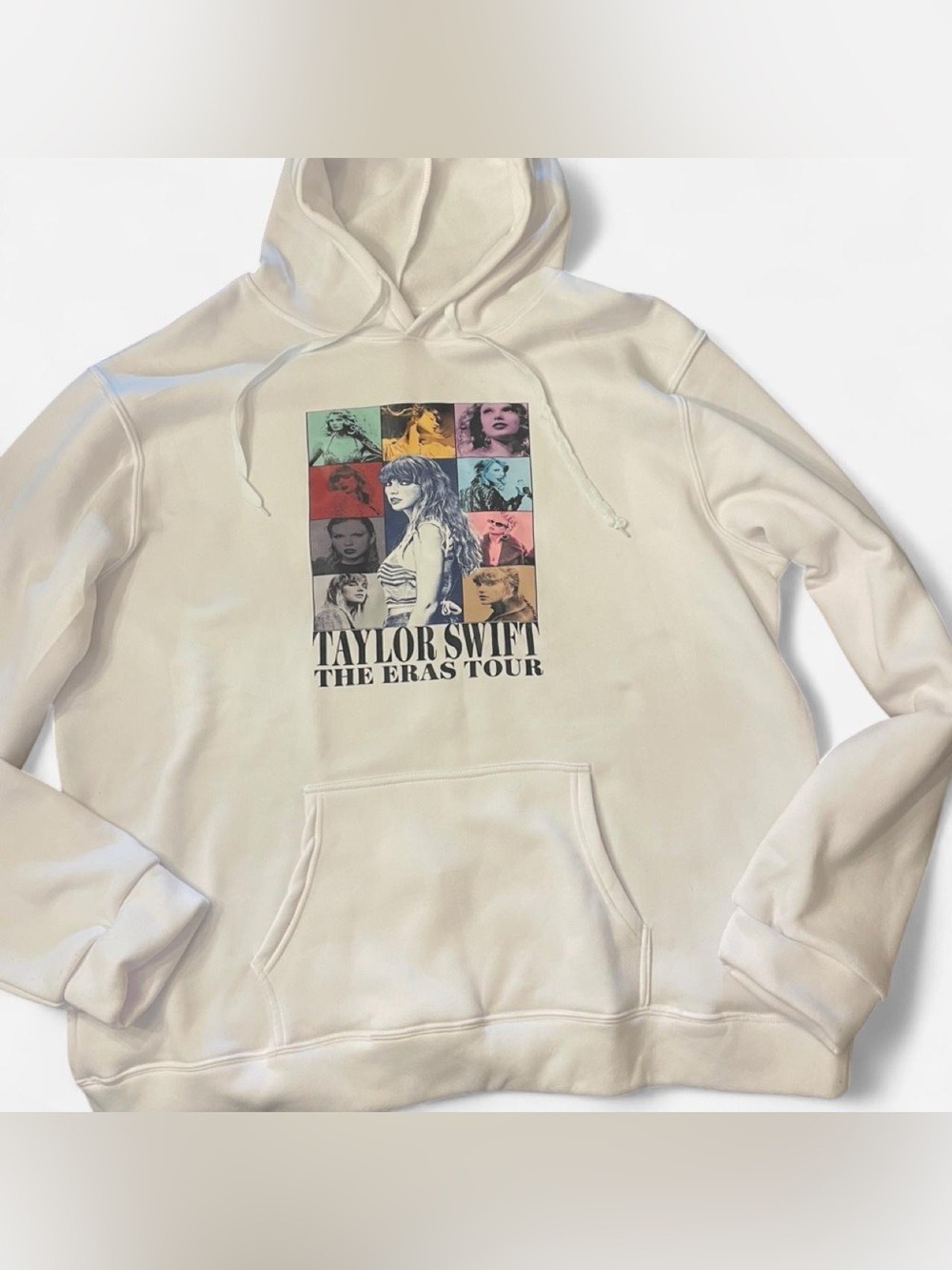 Taylor Swift The Eras Tour White Graphic Hoodie